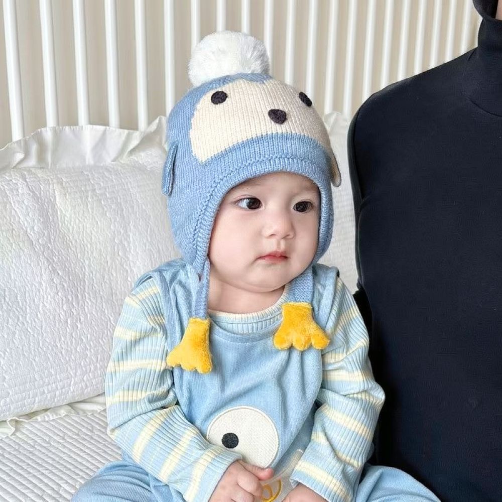 Infant Beanie Hat With Ears - Adorável gorro de inverno com abas