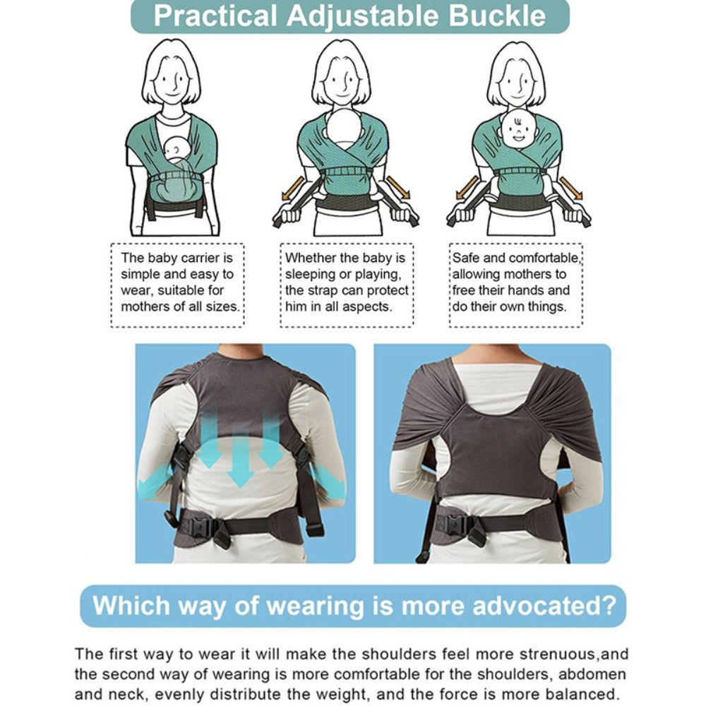 Ergonomic Baby Carrier Newborn To Toddler - Estilingue ergonômico para bebê recém-nascido, respirável,
