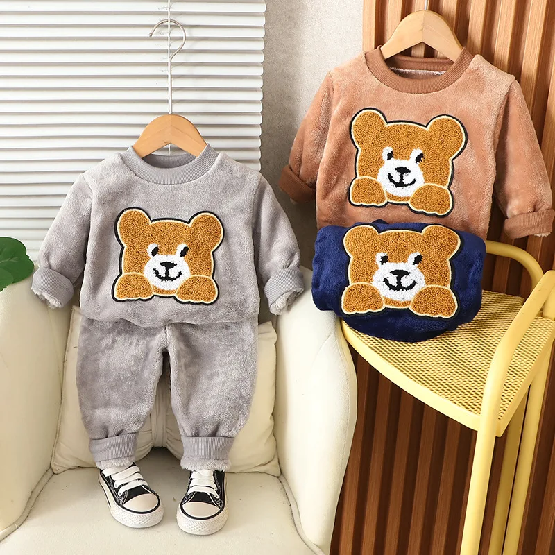 Toddler Boy Winter Fleece Jacket - Novo inverno bebê meninos roupas crianças