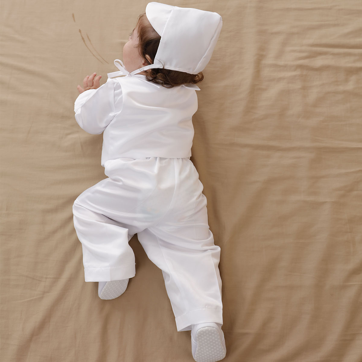 Roupas pomba branca dos desenh - Baby Boy Suit Set Baptism avaliação e preço