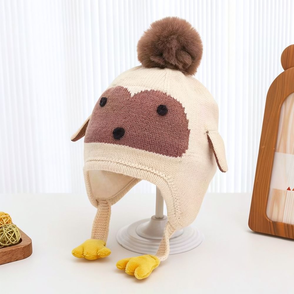 Adorável gorro de inverno com  - Infant Beanie Hat With Ears avaliação e preço