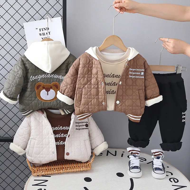 2025 inverno crianças meninos  - Toddler Boy Winter Fleece Jacket avaliação e preço