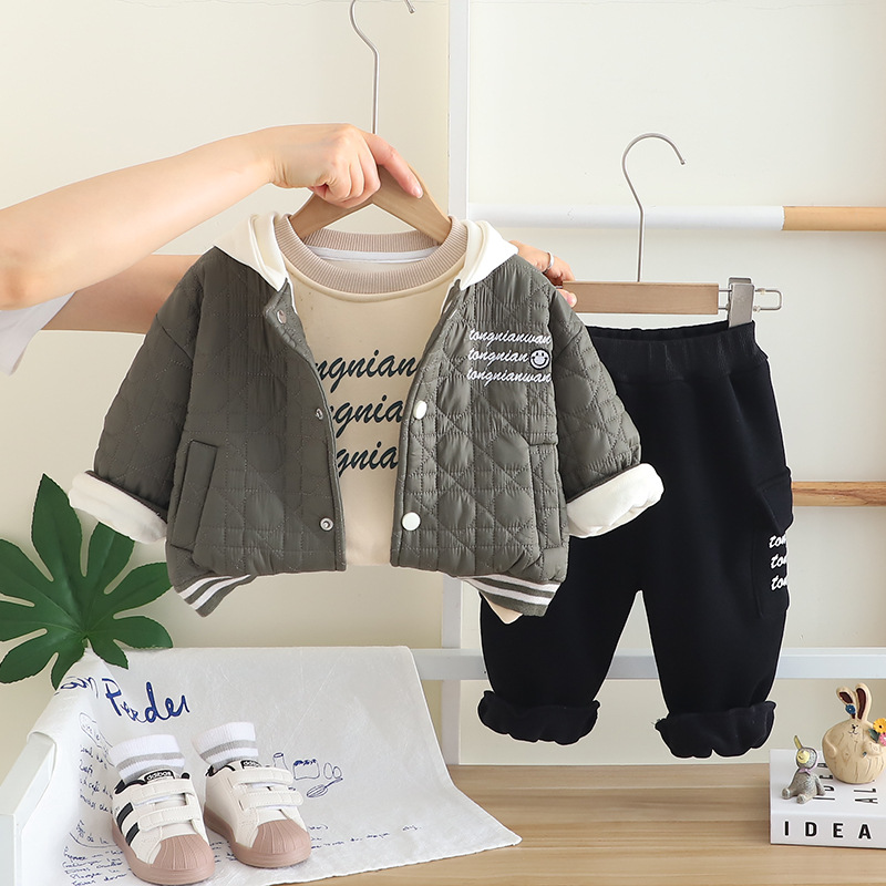 2025 inverno crianças meninos  - Toddler Boy Winter Fleece Jacket avaliação e preço