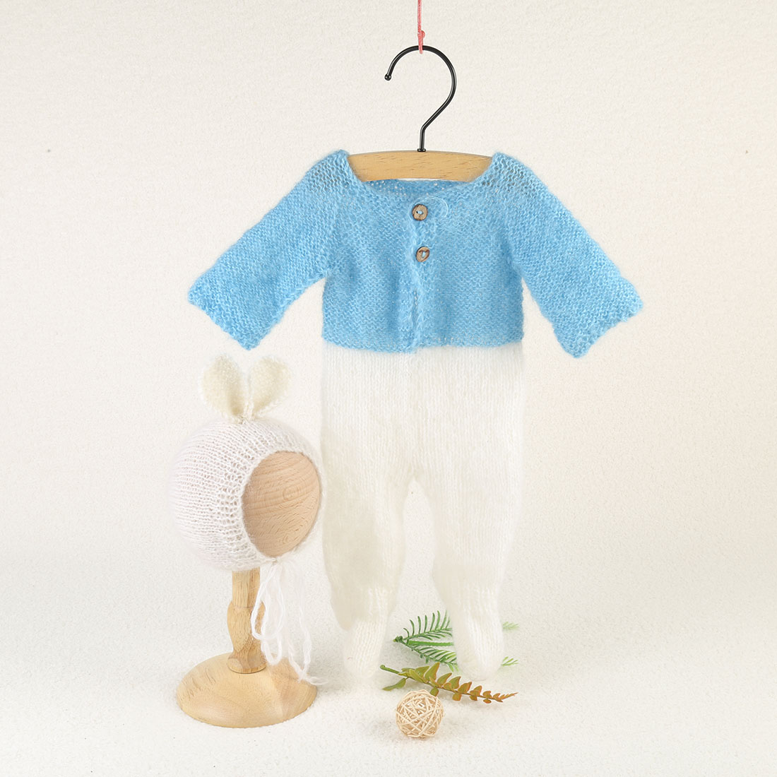 Macacão de Tricô Vintage Fofo  - Infant Photography Props Outfit avaliação e preço